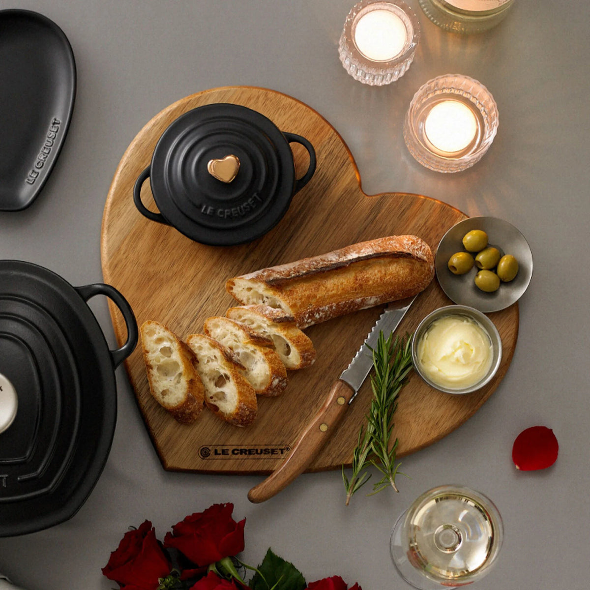 Heart Acacia Wood Serving Board